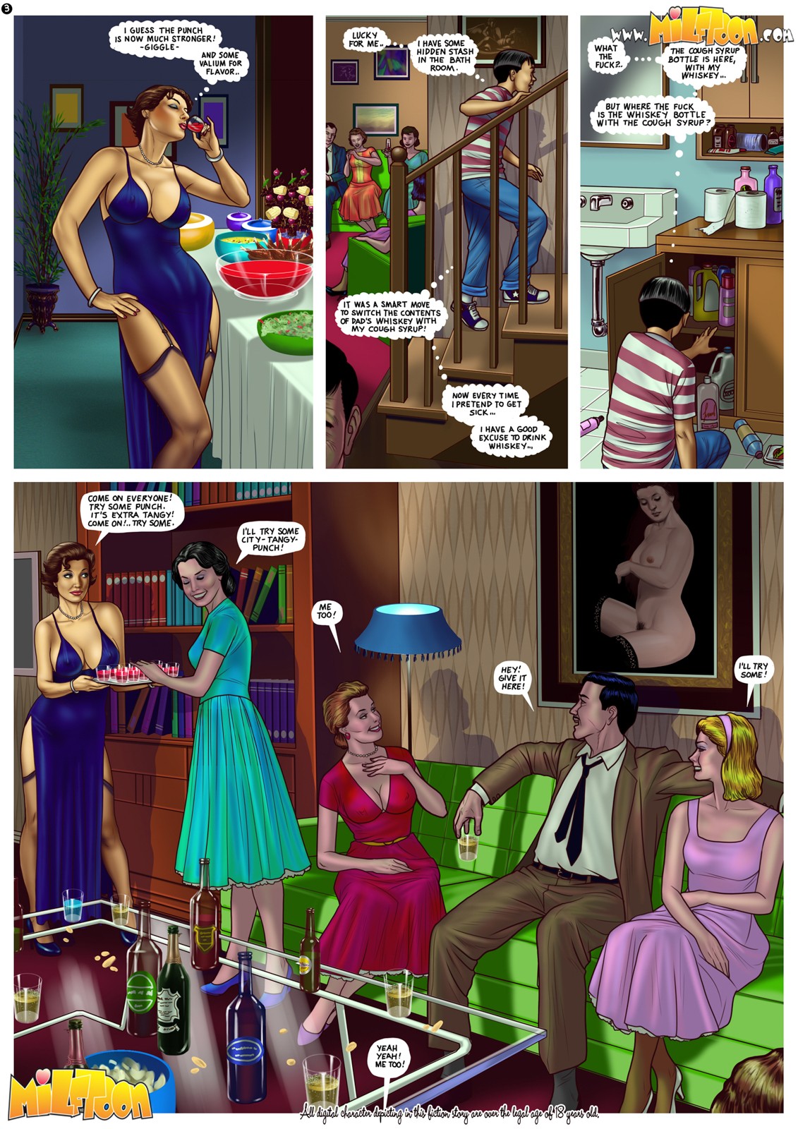 1131px x 1600px - Milftoon â€“ Enjoy The Party | Sex and Porn Comics