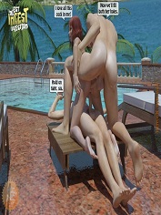 Summer At The Pool – 3D Incest Porn Comics