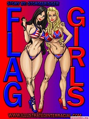 IllustratedInterracial – Flag Girls | Full Color Porn Comics
