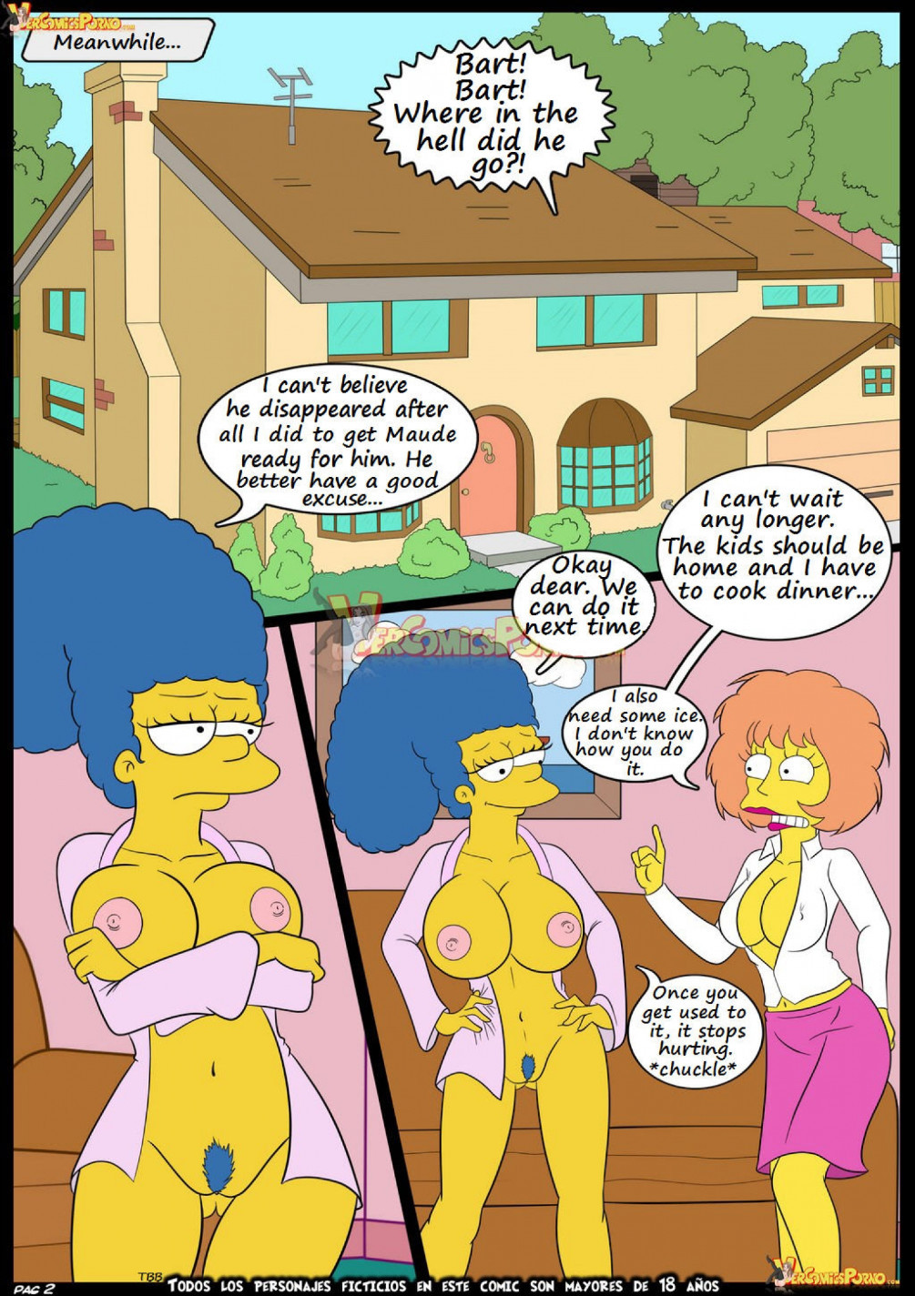 Friends Mom Porn Comics - Old Habits 6 â€“ The Simpsons Porn Parody Comics by Croc -Sex ...