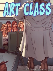 BlacknWhiteComics – Art Class – Interracial Porn Comics