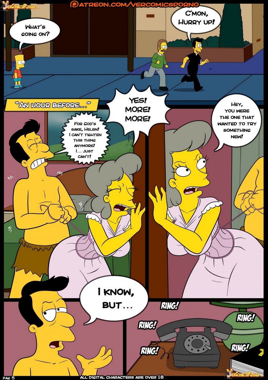 Huge Dick Bart Simpson Porn - Old Habits 8 â€“ The Simpsons Parody Sex Comics by Croc â€“ Porn Comics