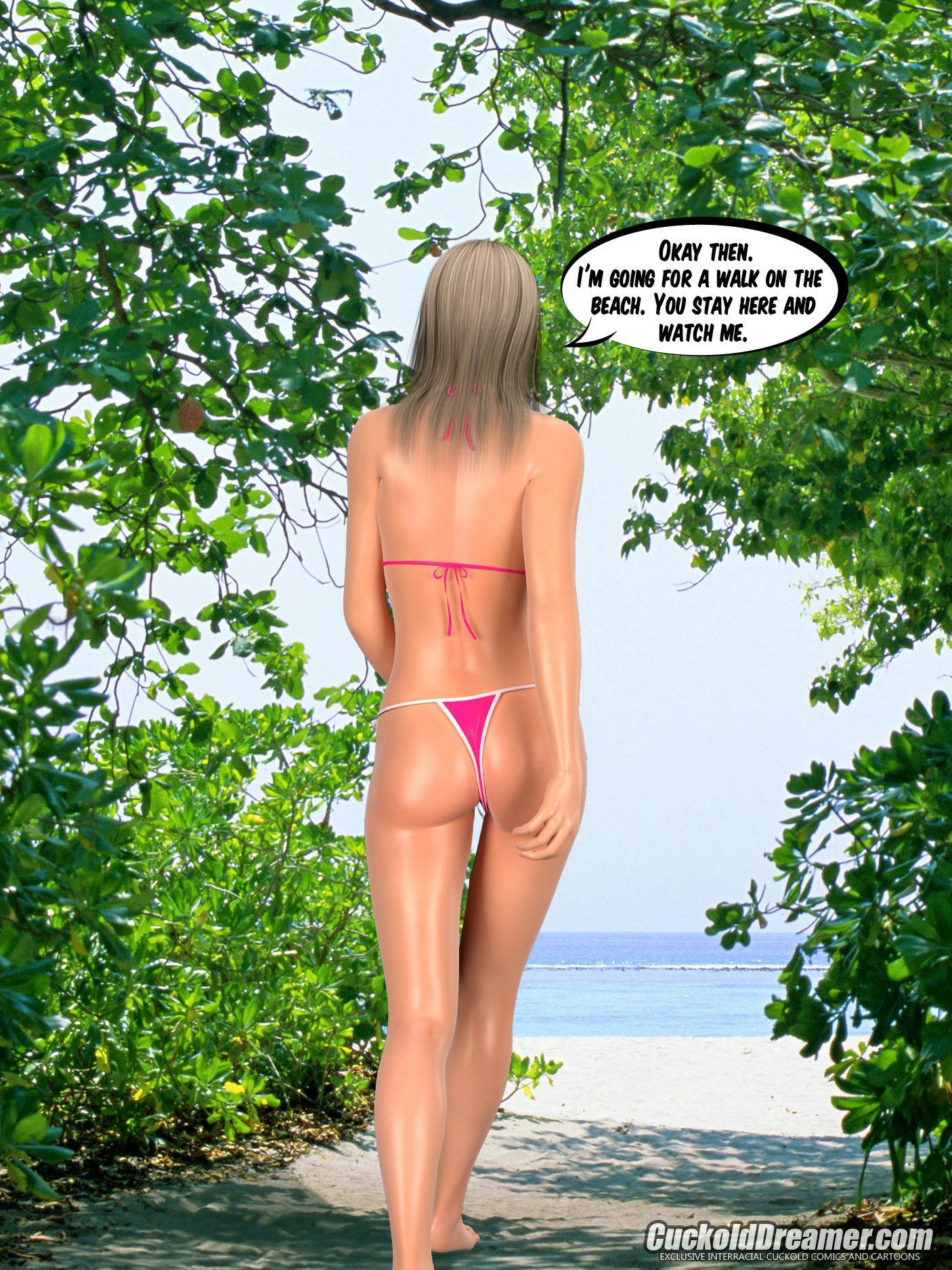 cuckold wife on beach